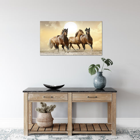 Wandbilder Wohnzimmer XXL Pferde Moderne Bilder Tiere